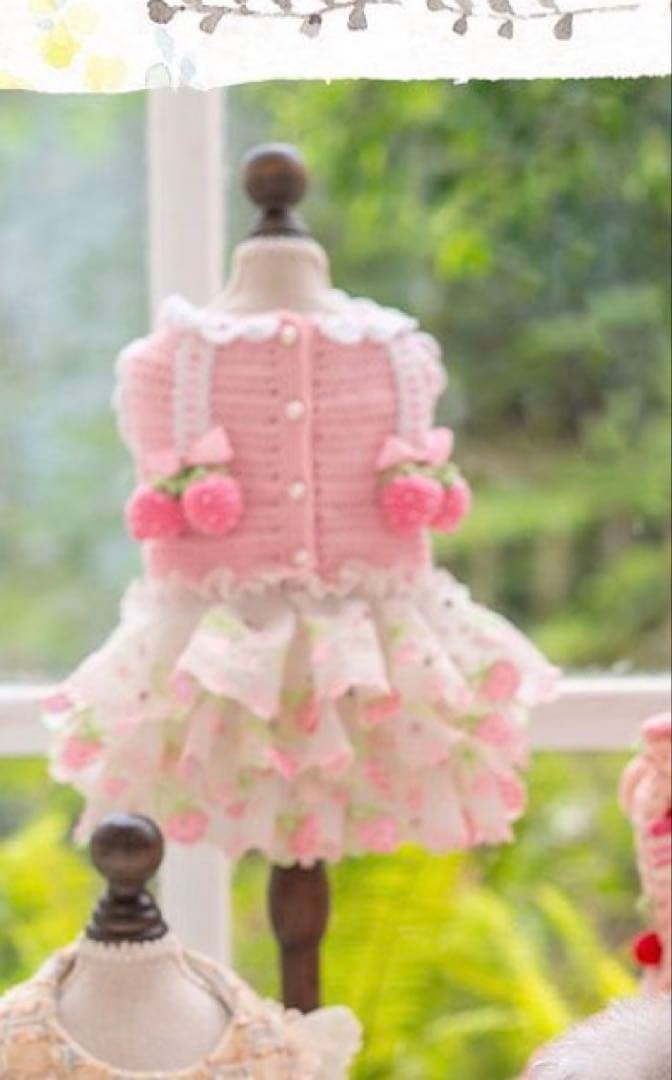 【ペット ア ポルテ】La crème de Fraise リボン付