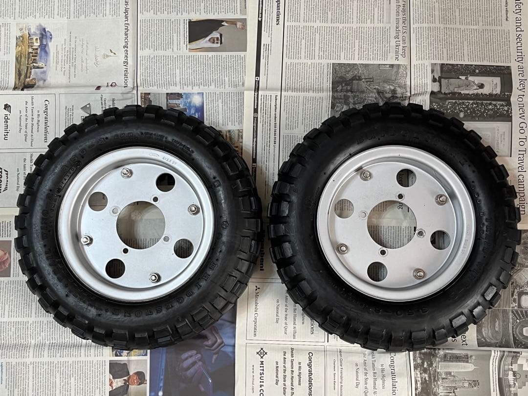 モンキー 純正タイヤ ホイール 3.50-8 インチ　ブリヂストンブロックタイヤ