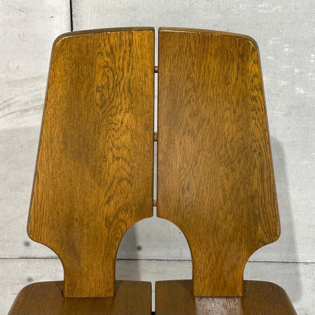 ✦浜本工芸✦ダイニング チェア 昭和アンティーク 無垢材 椅子 レトロ家具