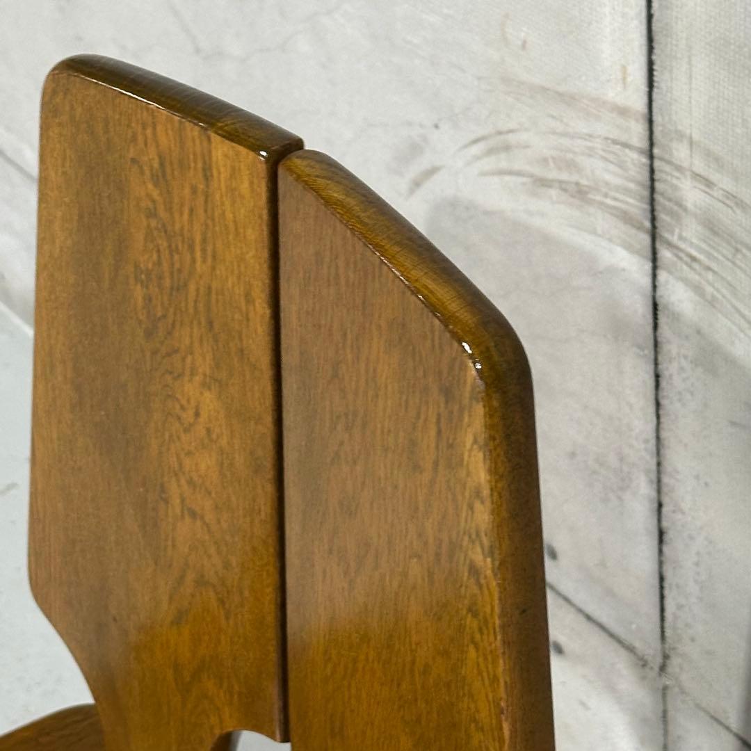 ✦浜本工芸✦ダイニング チェア 昭和アンティーク 無垢材 椅子 レトロ家具