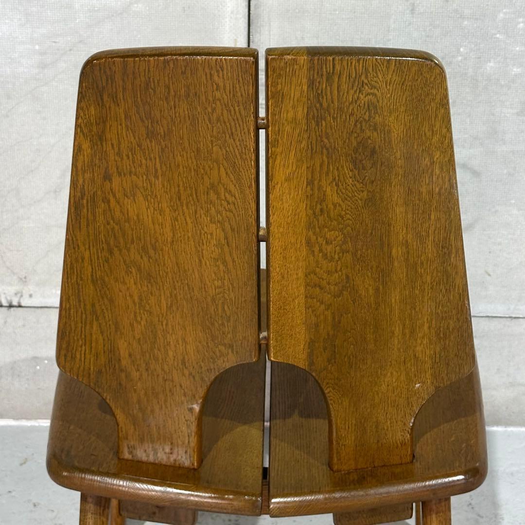 ✦浜本工芸✦ダイニング チェア 昭和アンティーク 無垢材 椅子 レトロ家具