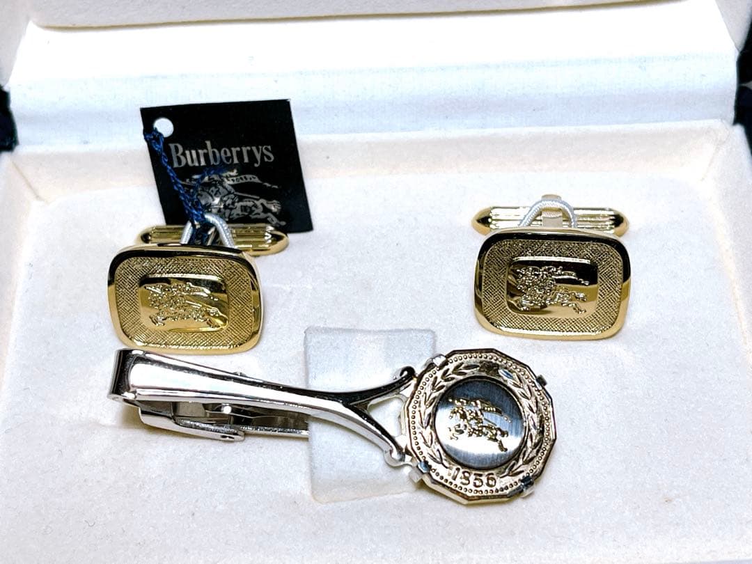 【未使用】Burberry SILVER925 騎士 ネクタイピン カフス