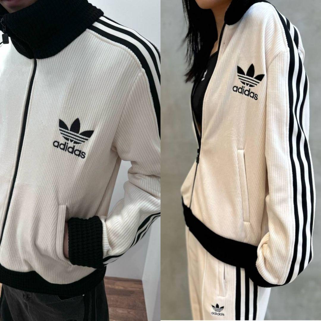 超希少⭐美品アディダスプレミアムワッフルベッケンバウアートラックジャケット白黒L