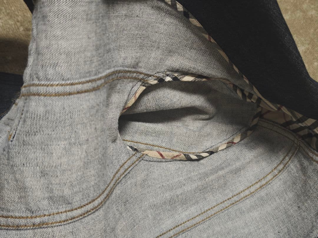 バーバリー デニムジャケット 42サイズ ノバチェック