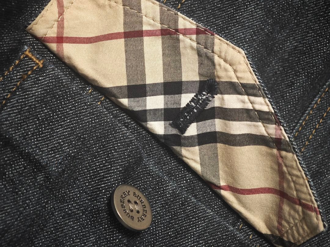 バーバリー デニムジャケット 42サイズ ノバチェック
