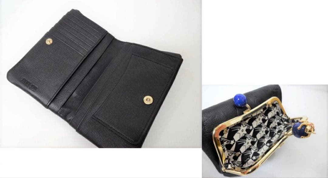 アナスイ　二つ折り財布　猫　がま口