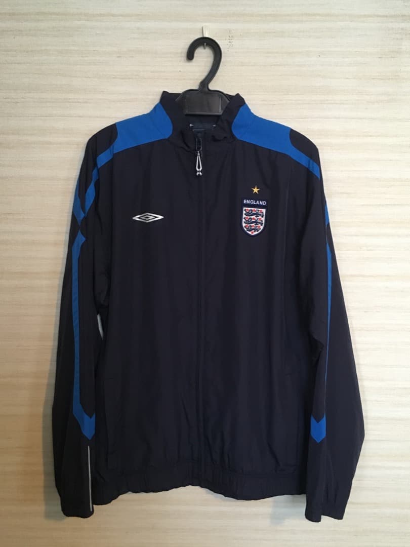 古着 アンブロ イングランド代表 ウインドブレーカー 紺 L