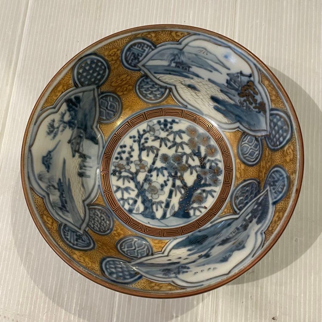 九谷焼　御茶碗　どんぶり　３点セット　大中小　和柄　陶器　日用品