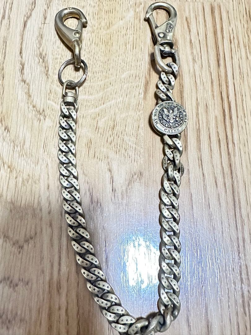 CALEE ウォレットチェーン 真鍮 コンチョ