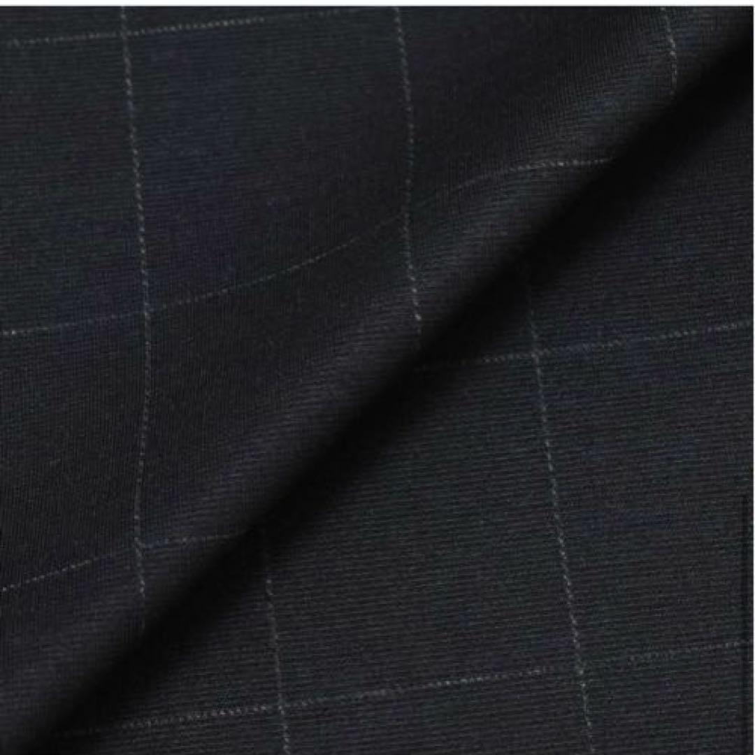 アオキ【未使用タグ付】パジャマスーツプリントジャージ黒ウィンドウペン　ゆったりL