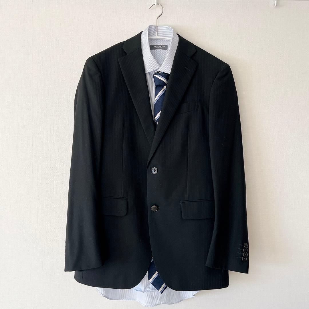 170㎝【シャツ・ネクタイ付き】フォーマル スーツ セット 卒業式 入学式　黒