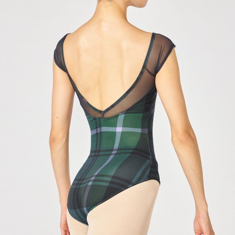 お値下げ　チャコット　チェック柄　ジョシュア エリス　フレンチスリーブレオタード