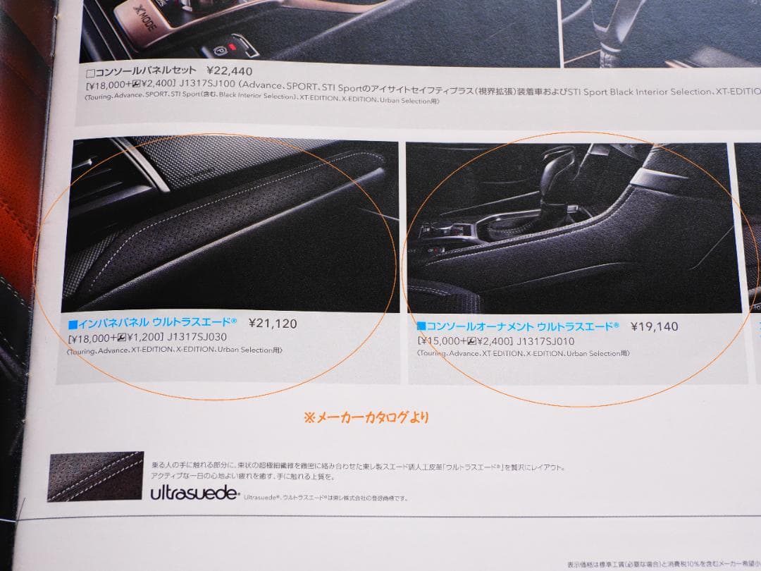 D*R様 SKフォレスター：ウルトラスエード/インパネ&コンソールオーナメント