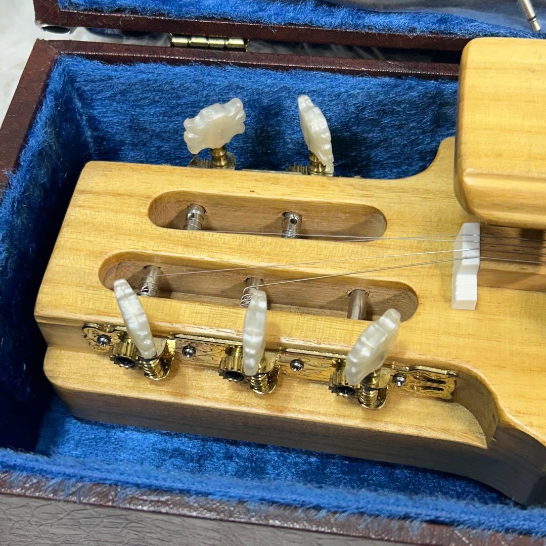 【美品】琴伝流 敷島クリア 電気 大正琴 ナチュラル木目 河合楽器