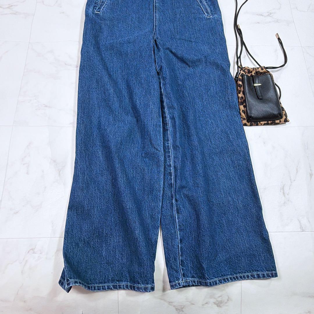 美品　スローブイエナ LE DENIM BARE BK サロペット 25年製