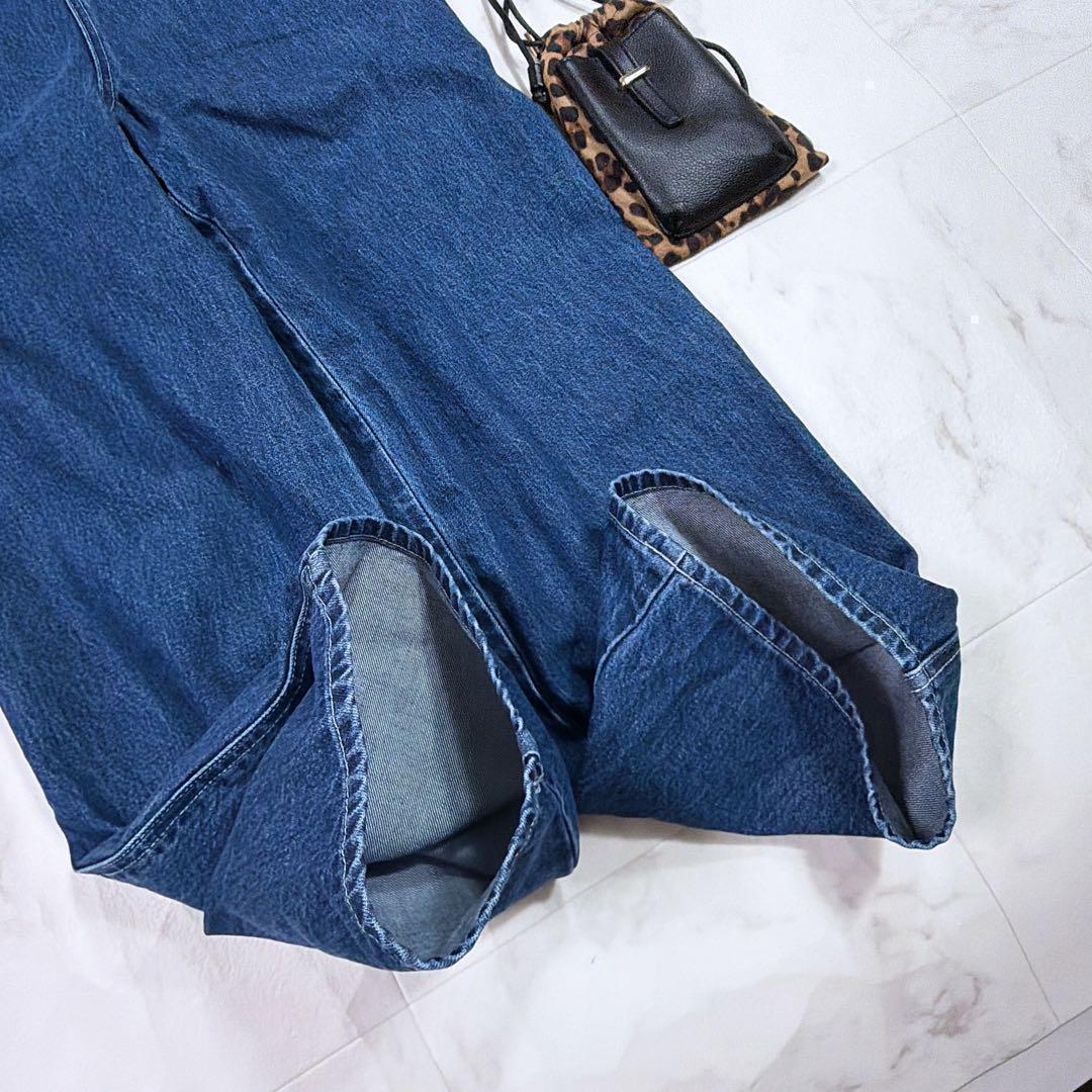 美品　スローブイエナ LE DENIM BARE BK サロペット 25年製