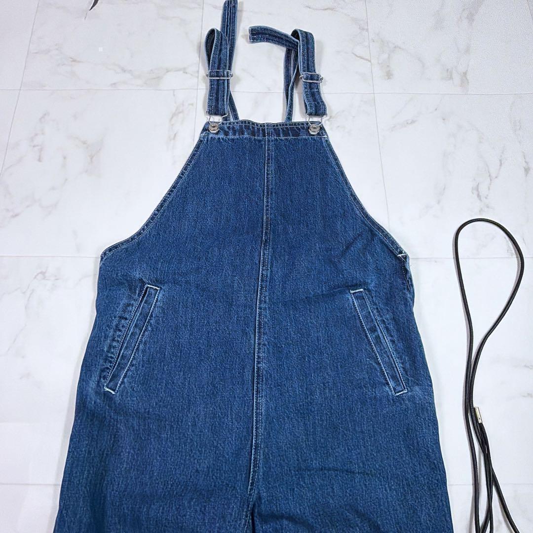 美品　スローブイエナ LE DENIM BARE BK サロペット 25年製