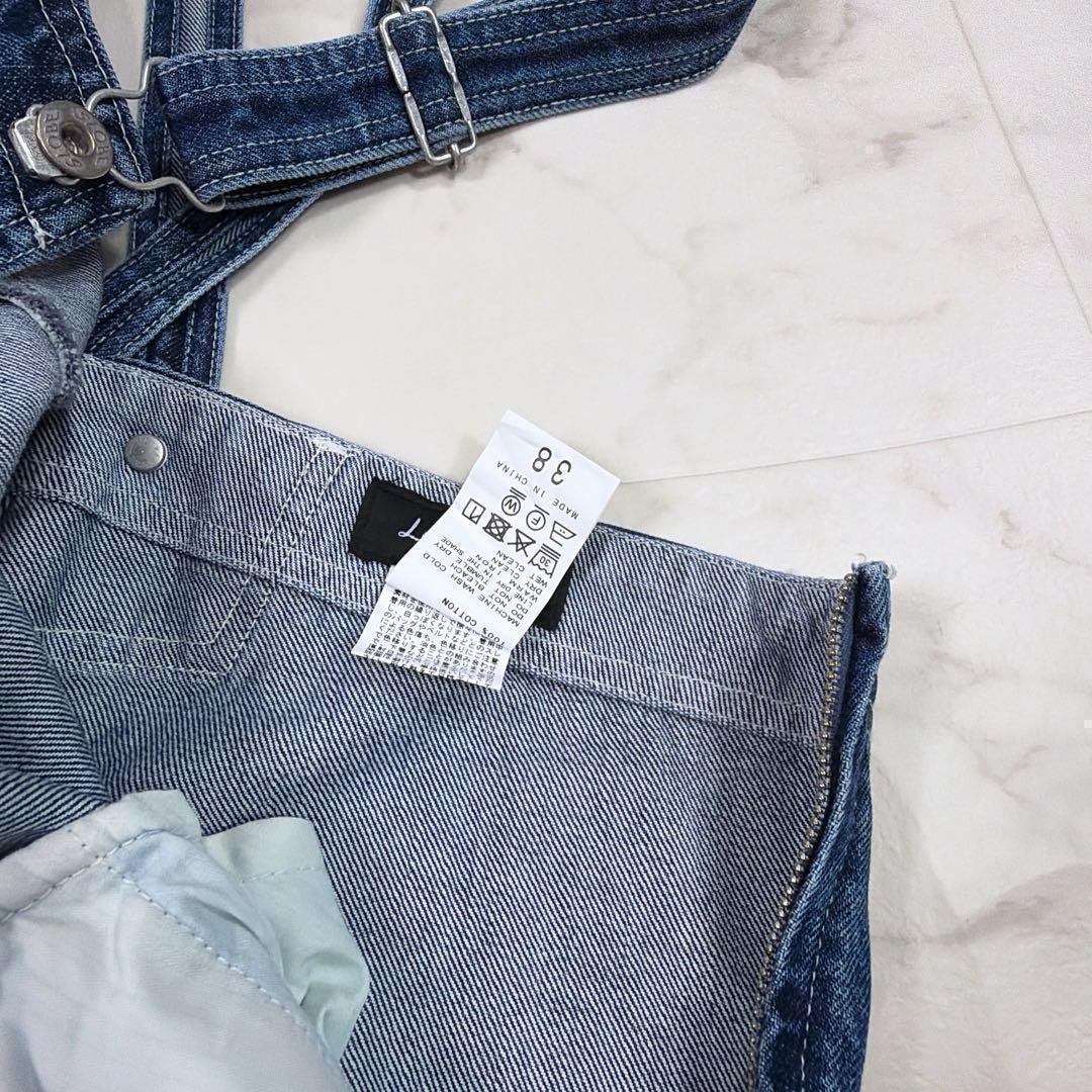 美品　スローブイエナ LE DENIM BARE BK サロペット 25年製