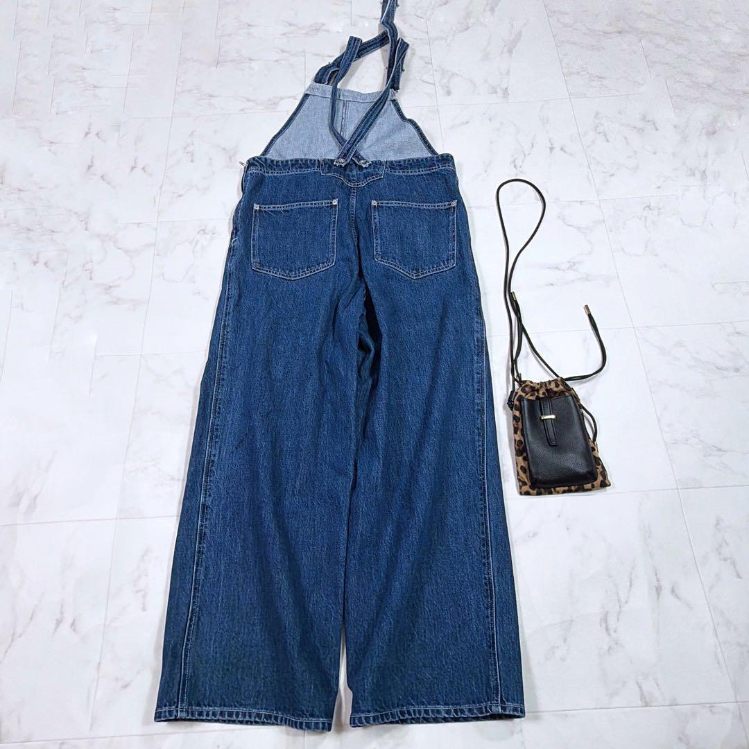 美品　スローブイエナ LE DENIM BARE BK サロペット 25年製