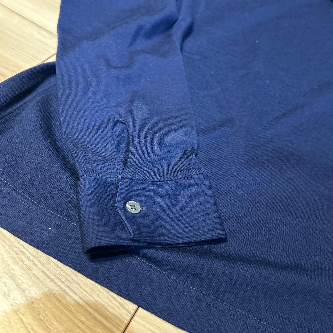 ザノーネ　ニットポロ　ネイビーブルー48