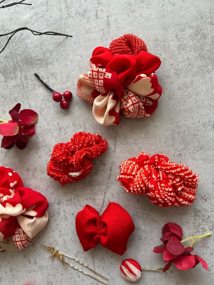 り*様 七五三　七五三髪飾り　ヘッドドレス　着物髪飾り　リメイク髪飾り　031