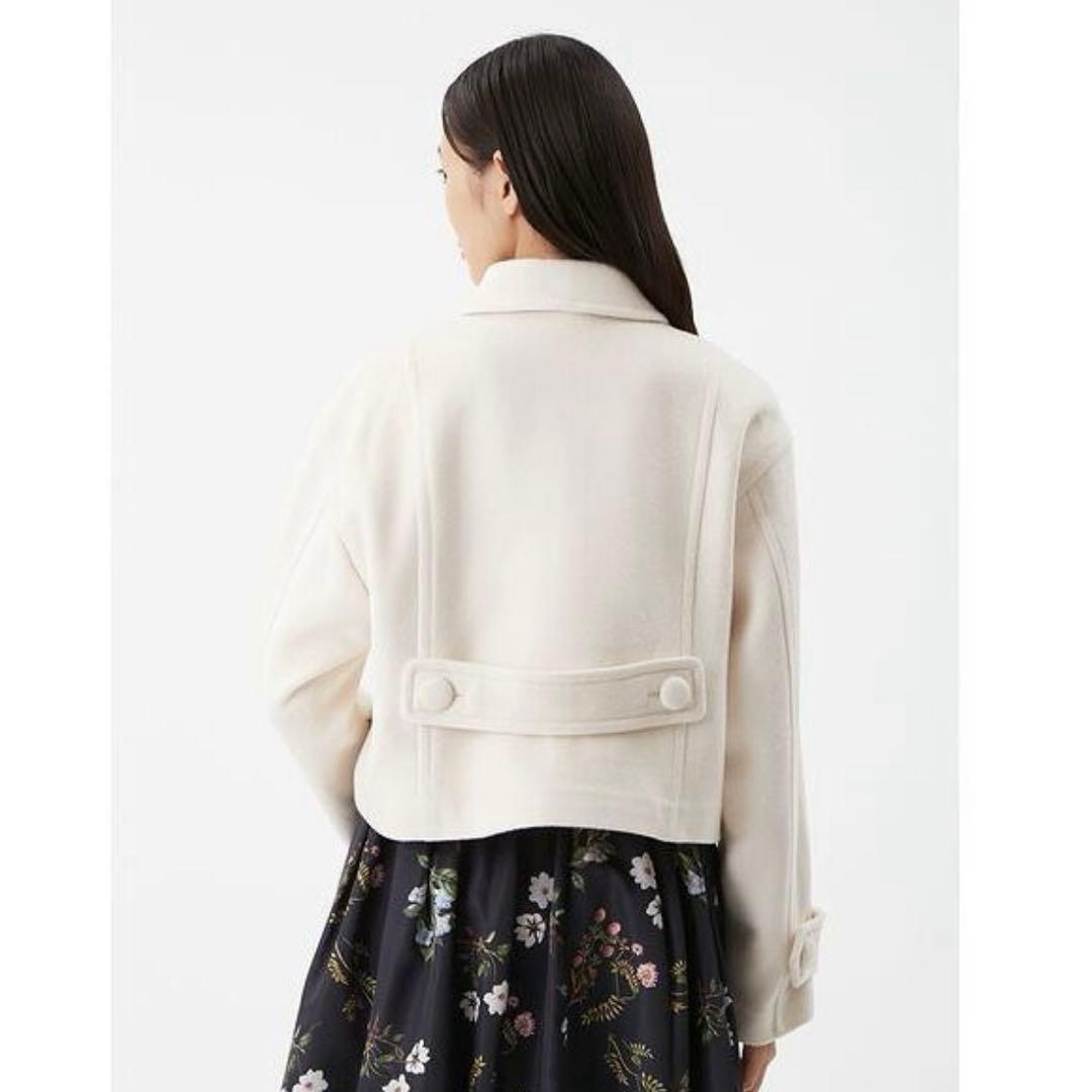 ミラオーウェン　ウールカシミヤショート丈ピーコート