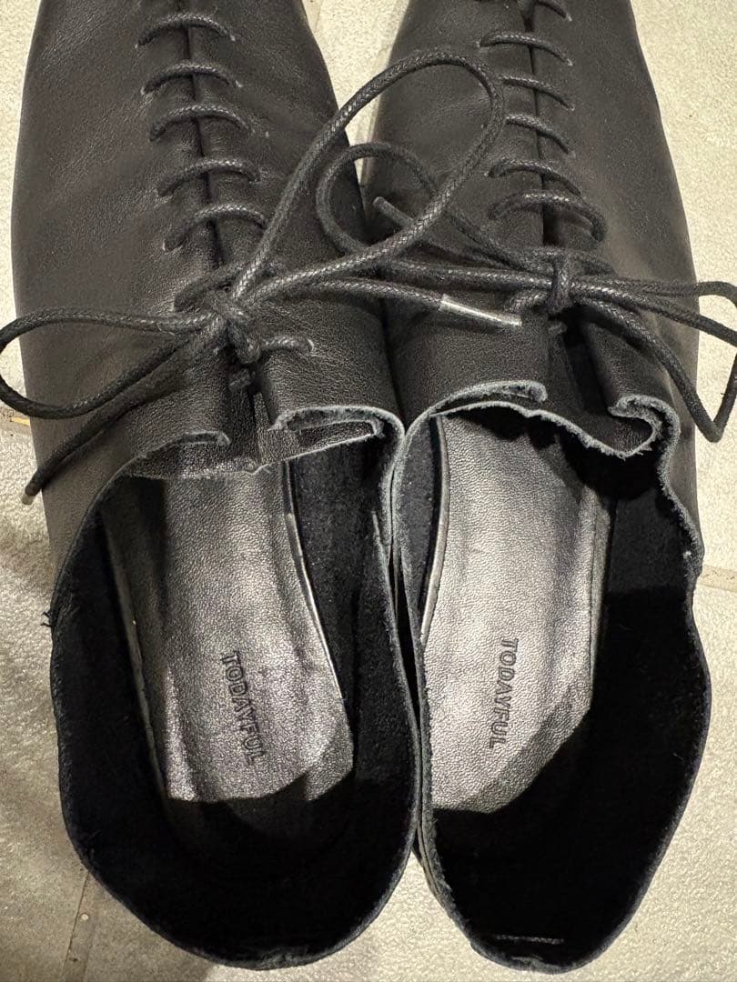 TODAYFUL Laceup Leather Shoes ブラック