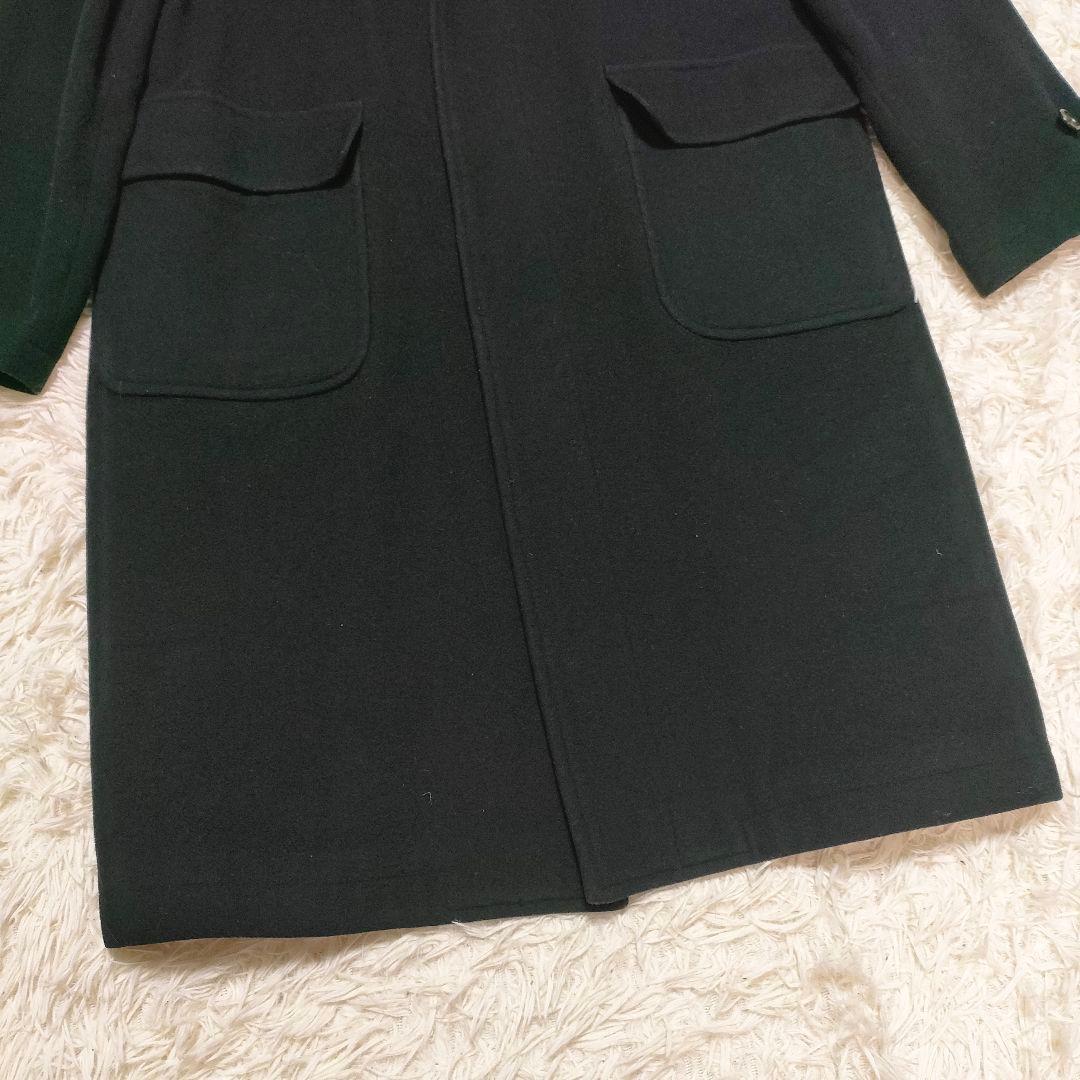 【カシミヤ】 ポールスミス　フーデッドコート　ロングコート　裏地紫　黒　メンズ