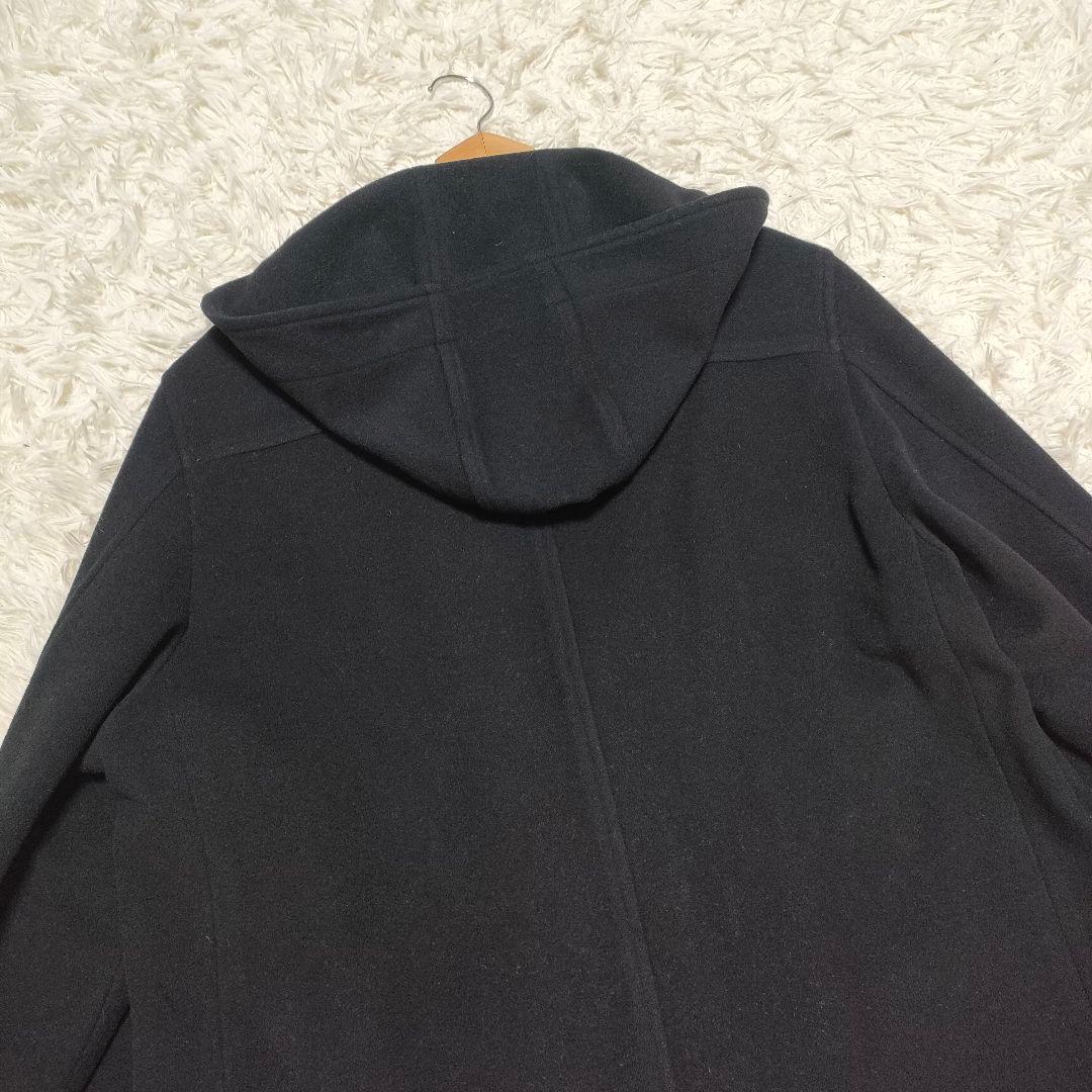 【カシミヤ】 ポールスミス　フーデッドコート　ロングコート　裏地紫　黒　メンズ