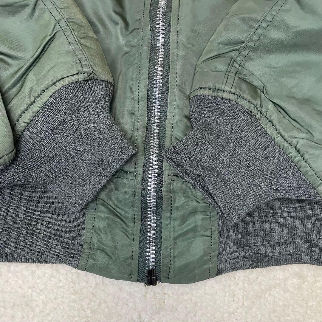 ALPHA アルファ MA-1 フライトジャケット USA XL 90sカーキ