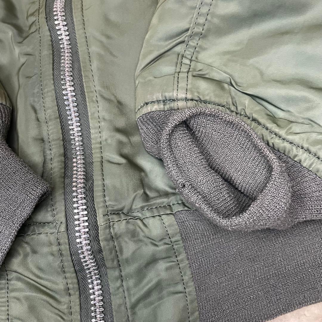 ALPHA アルファ MA-1 フライトジャケット USA XL 90sカーキ