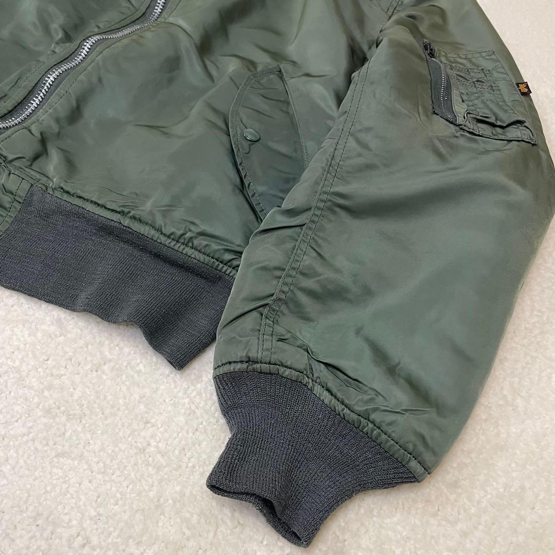 ALPHA アルファ MA-1 フライトジャケット USA XL 90sカーキ