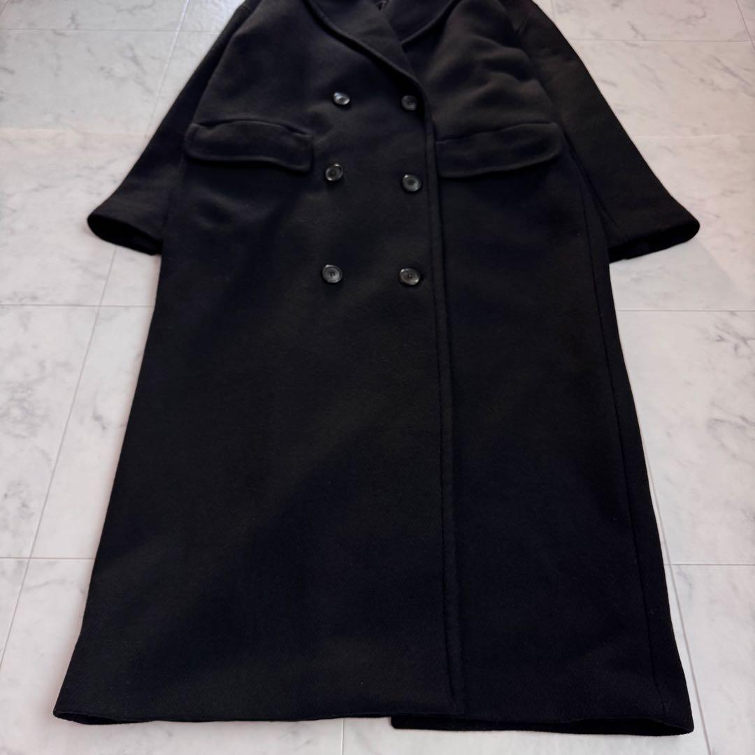 美品　ZARA ザラ　MANTECO ダブルブレスト　ウール　ロングコート　S
