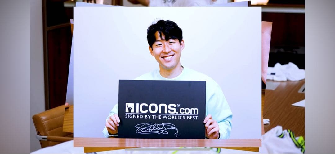 【ICONS証明書付】ソンフンミン 直筆サイン入りフォト