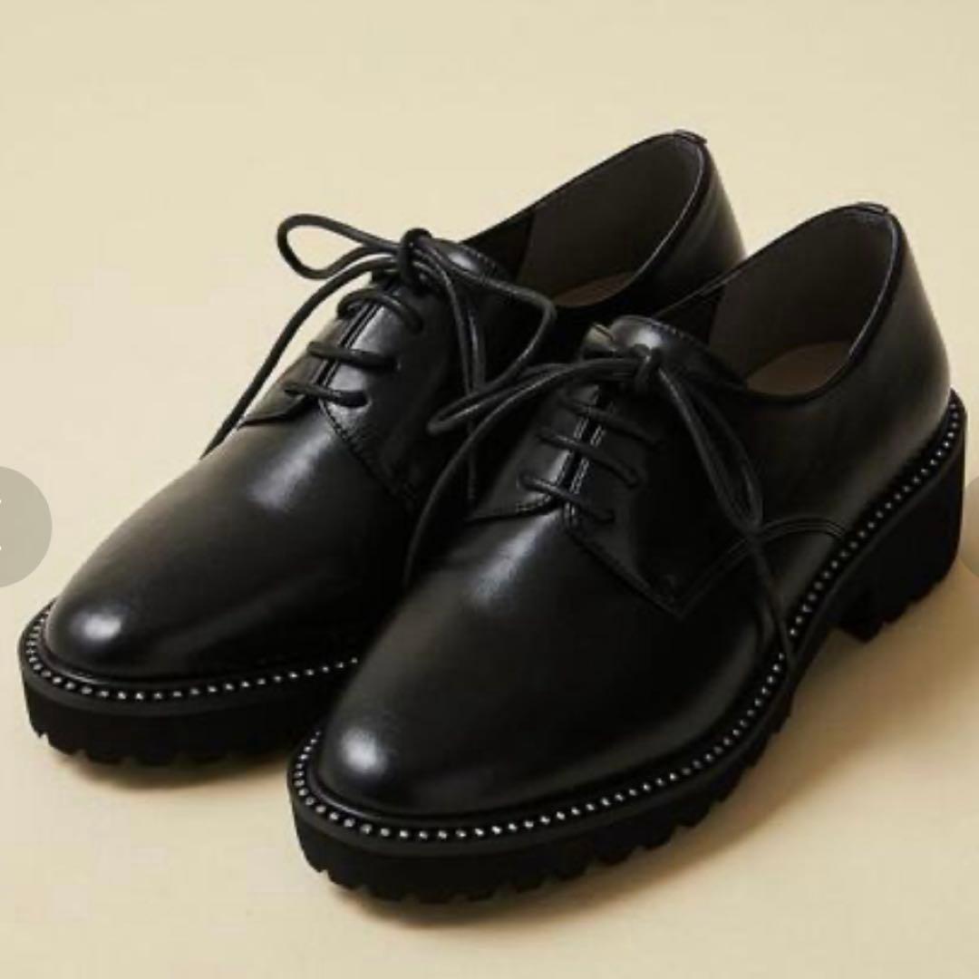 新品 オデットエオディール ボリュームレースアップフラット