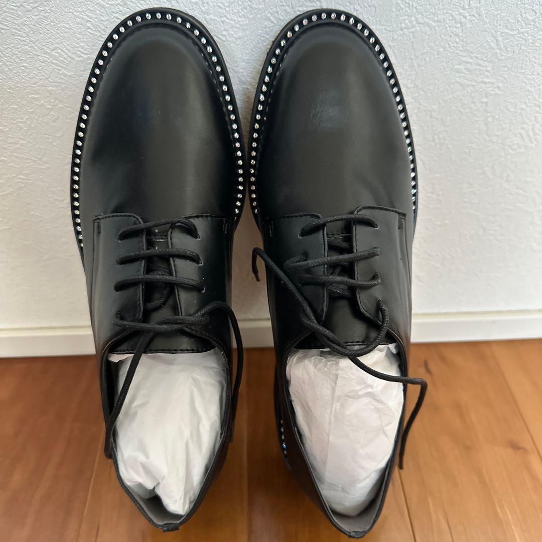 新品 オデットエオディール ボリュームレースアップフラット