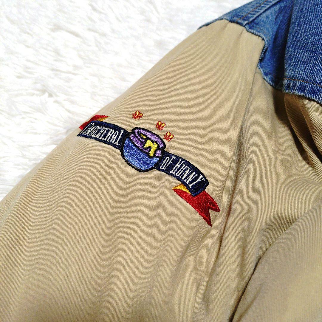 ディズニーストア プー デニムジャケット スタジャン 刺繍 キルティング フード