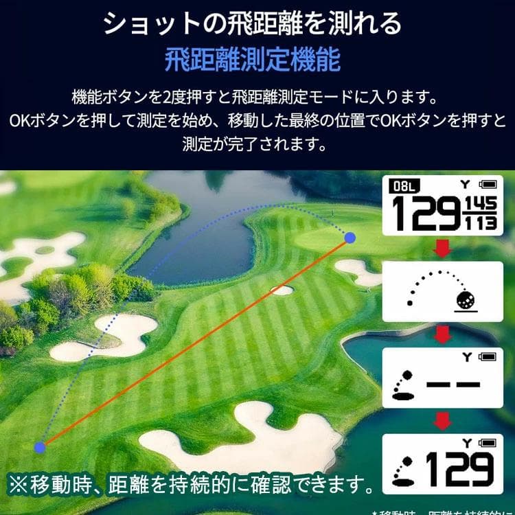 ゴルフバディ GOLFBUDDY ボイス VOICE 2S+ ホワイト/ブルー