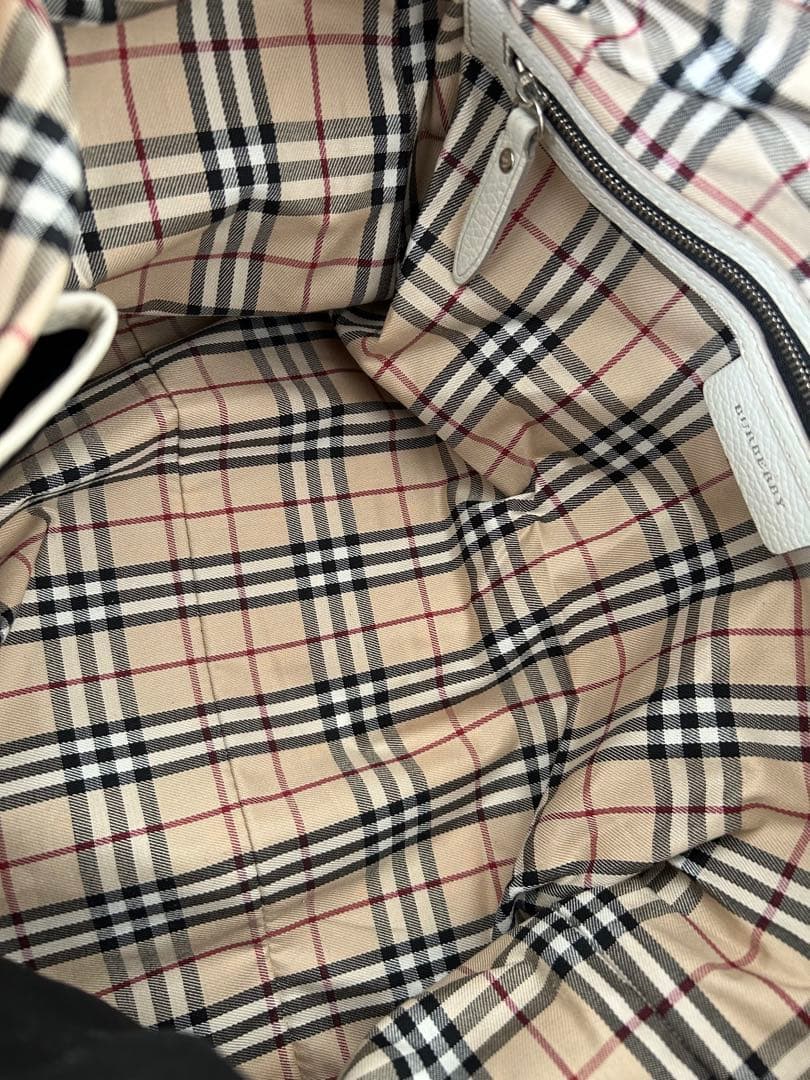 超美品BURBERRYバーバリーボストンバッグ レザーノバチェックハンドバッグ