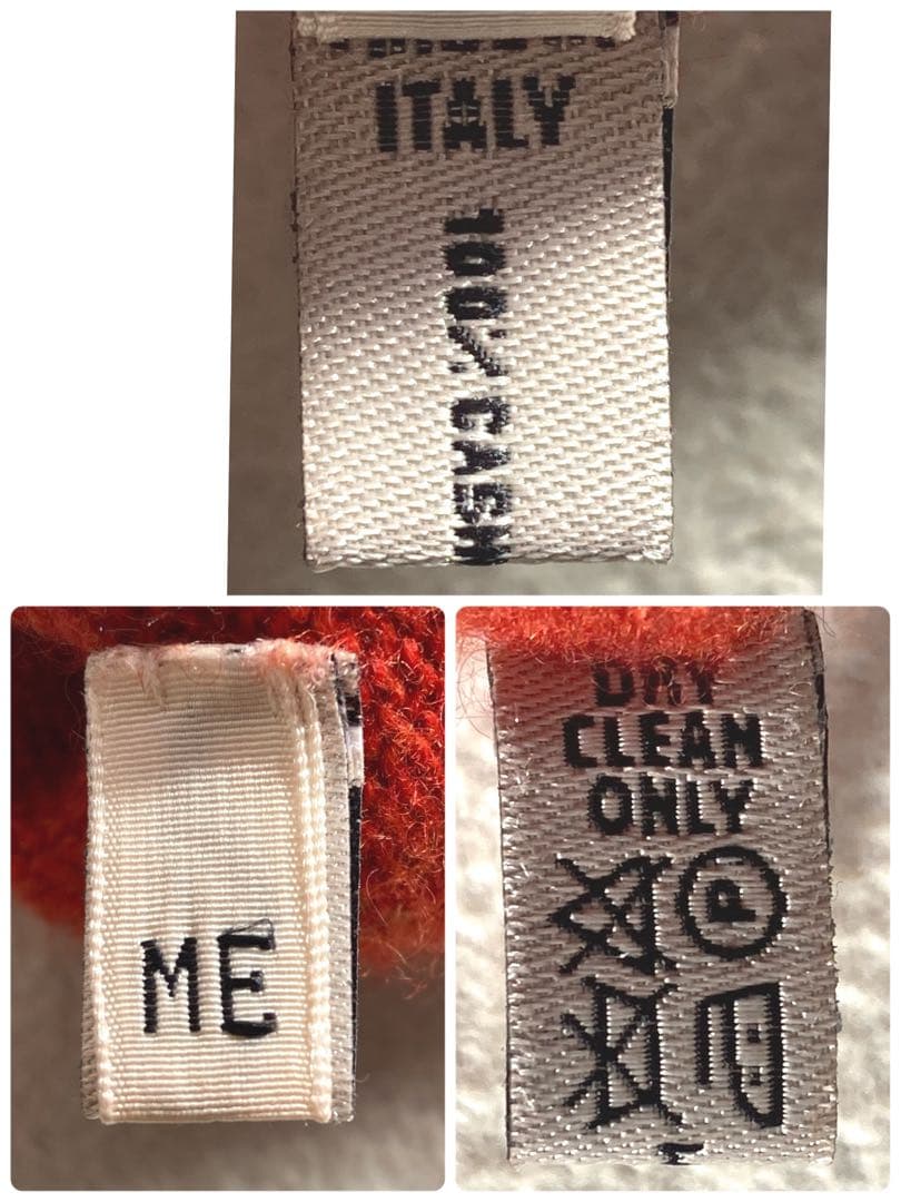 エルメス　カシミヤ100 Hモチーフ　手袋　オレンジ　サイズM 美品