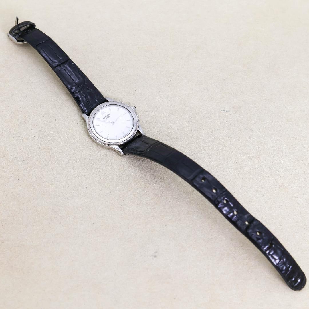 稼働 SEIKO CREDOR 腕時計 18KT レディース レザー 2403
