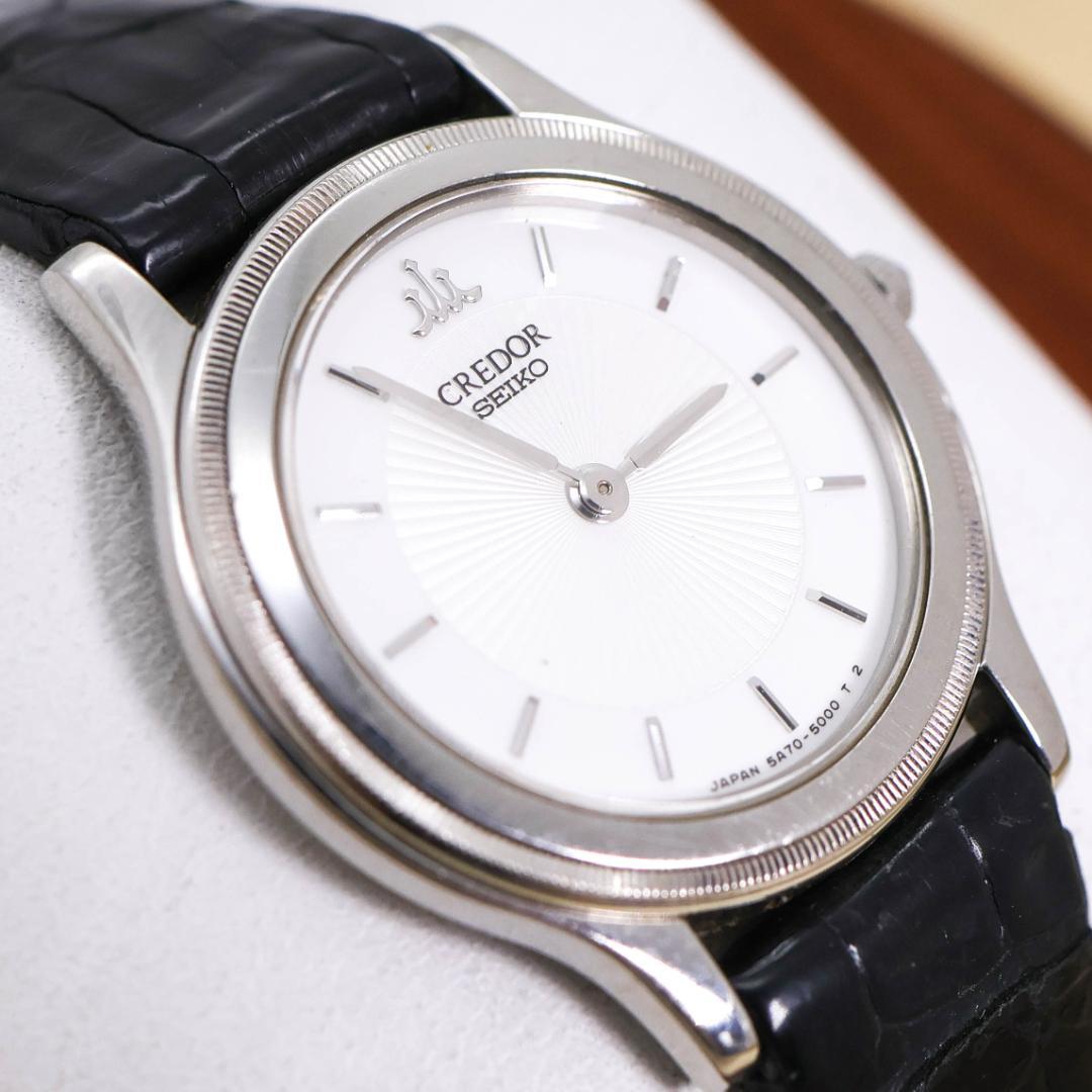 稼働 SEIKO CREDOR 腕時計 18KT レディース レザー 2403