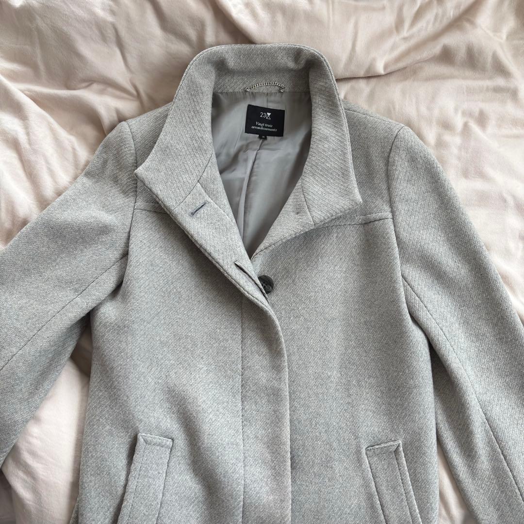 【美品】チェスターコート 23区 グレー サイズ 38 2wayコート