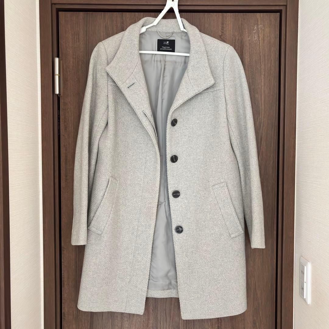 【美品】チェスターコート 23区 グレー サイズ 38 2wayコート