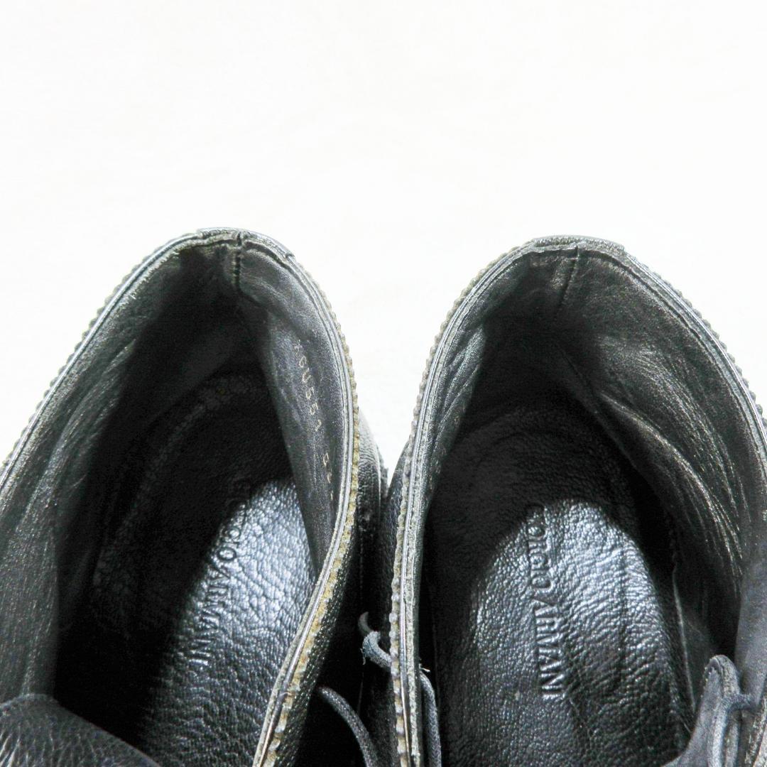 ✨激レア/超柔軟シボ革✨GIORGIO ARMANI チャッカブーツ EU42