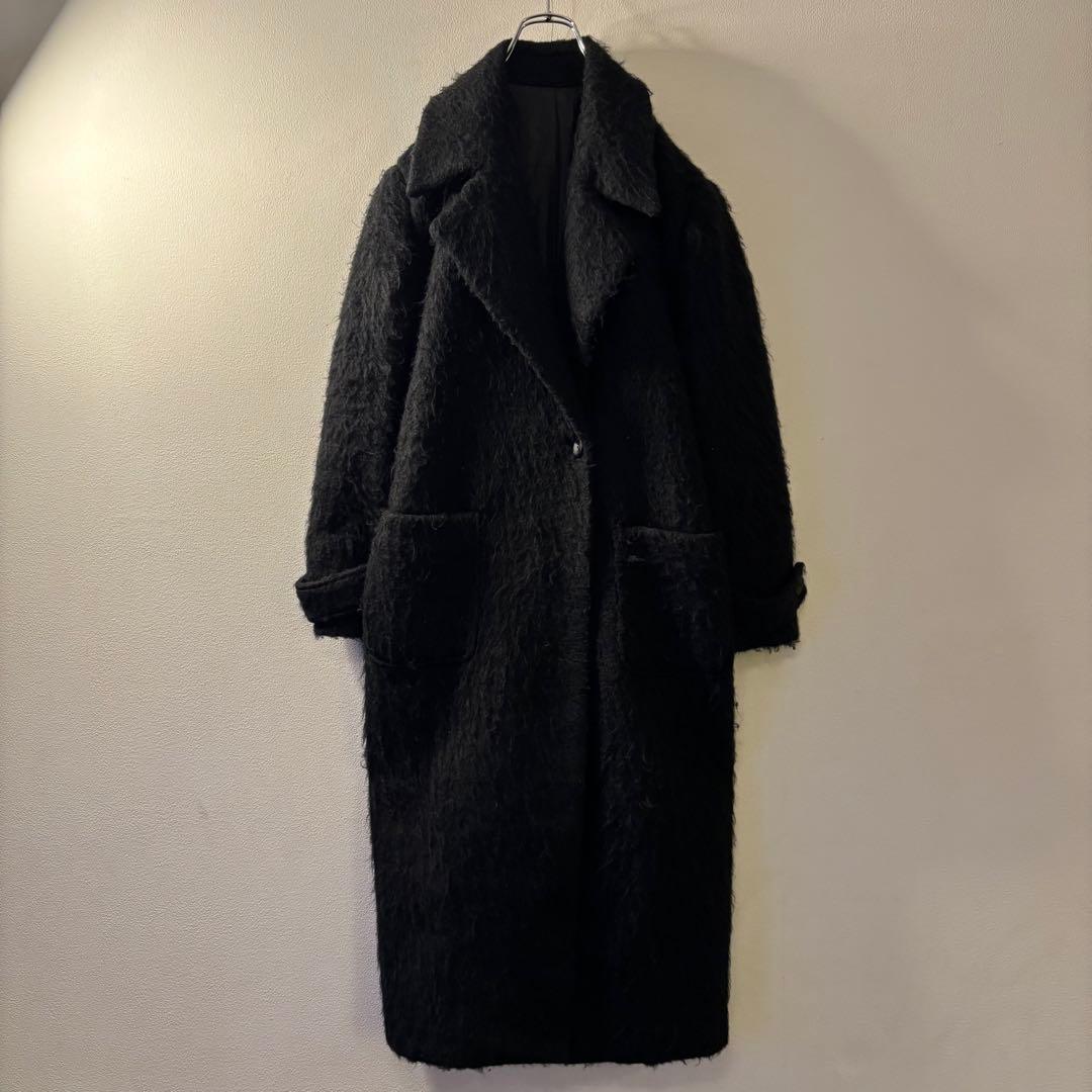 オーバーサイズ mohair taste チェスターコート ブラック y2k