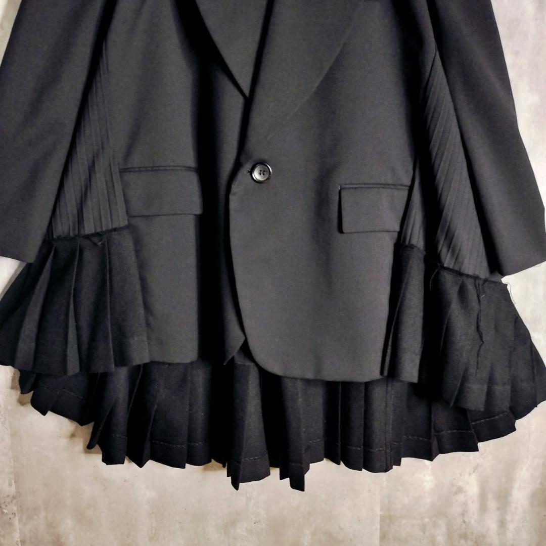 【21AWランウェイモデル・美品】ジュンヤワタナベ プリーツドッキングジャケット