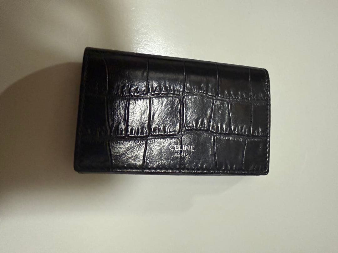 CELINE ブラック クロコダイル風キーケース