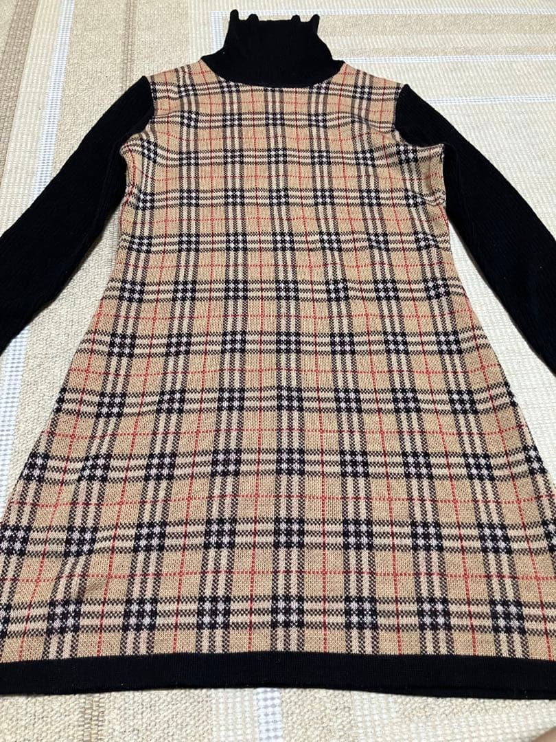 Burberrys キッズ　Aライン　ニットワンピース　チェック　S 140