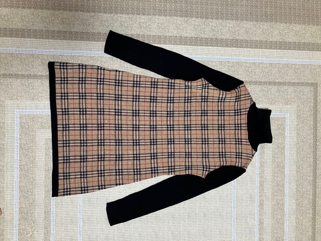 Burberrys キッズ　Aライン　ニットワンピース　チェック　S 140
